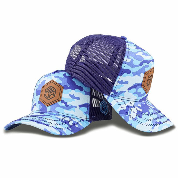 Braun   Silikon   Premium   Camouflage   Trucker   Kappe