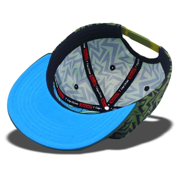 Green Cartoon Rocket Rubber Snapback Cap