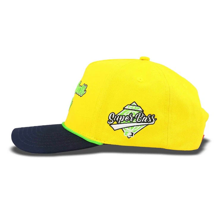 High-end Yellow Cotton Baseball Cap