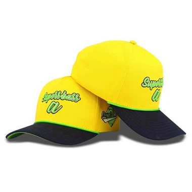 High-End-Baseballkappe der gelben Baumwolle