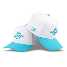 Blaue Sportkappen mit 3D-Stickerei